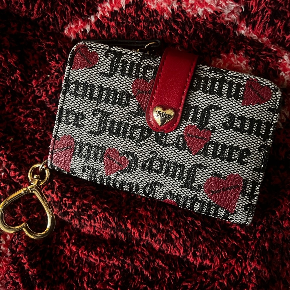 Juicy Couture Red and Black Heart Wallet